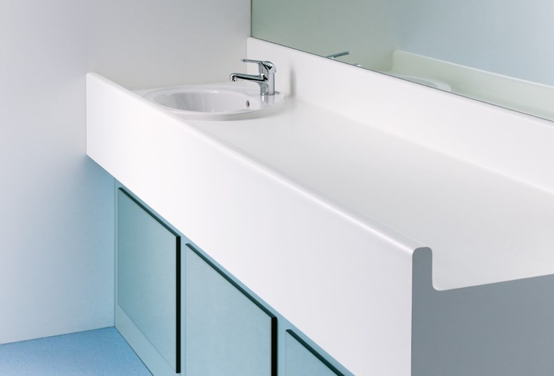 Venesta Washrooms Hpl Babychanging Vanity Unit1