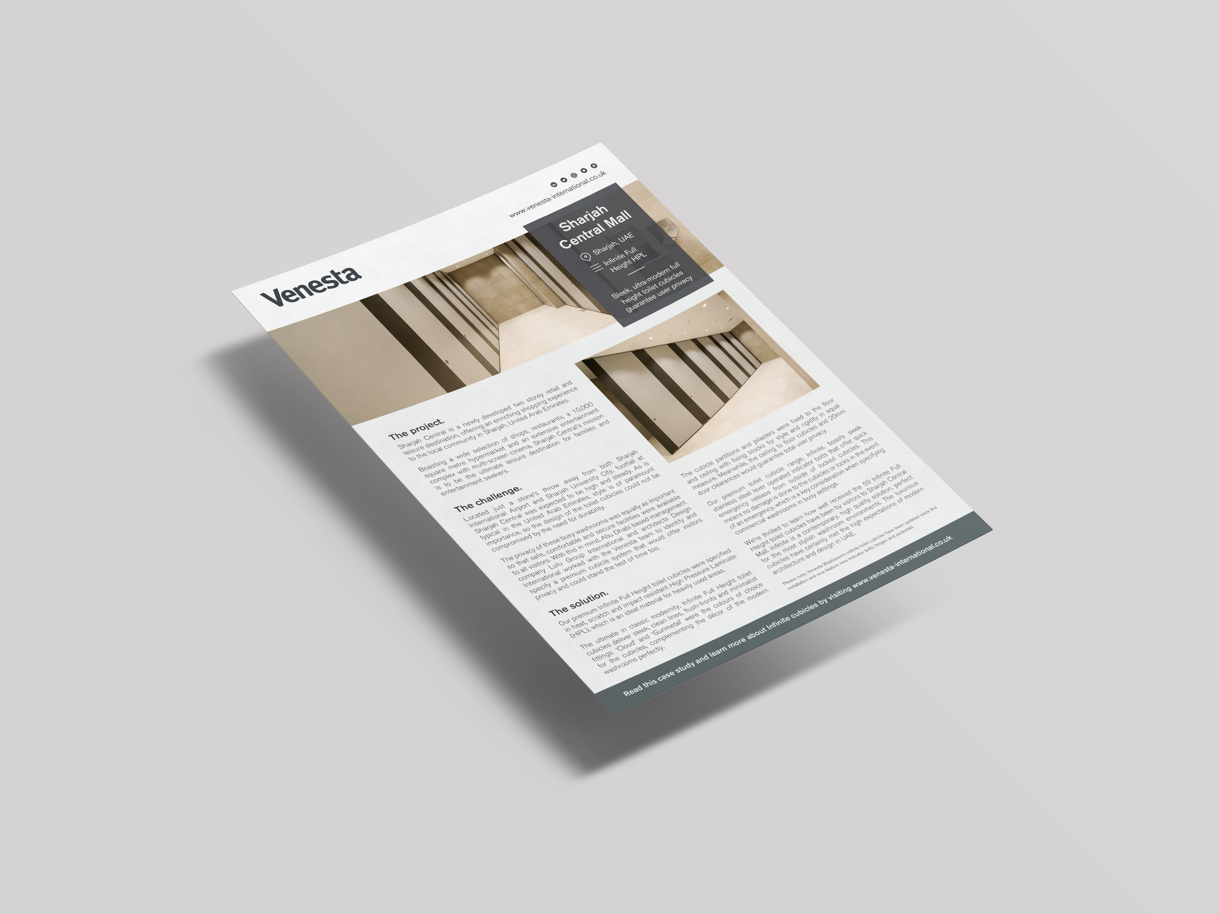 Venesta Washrooms Case Study Sharjah Central Mall Premium Toilet Cubicles Infinite Pdf