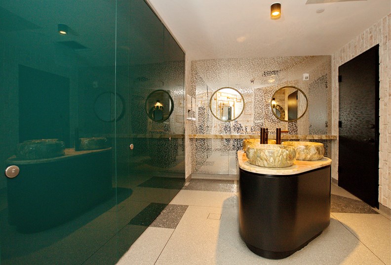 venesta-washrooms-sylan-glass-renaissance-flushing-hotel