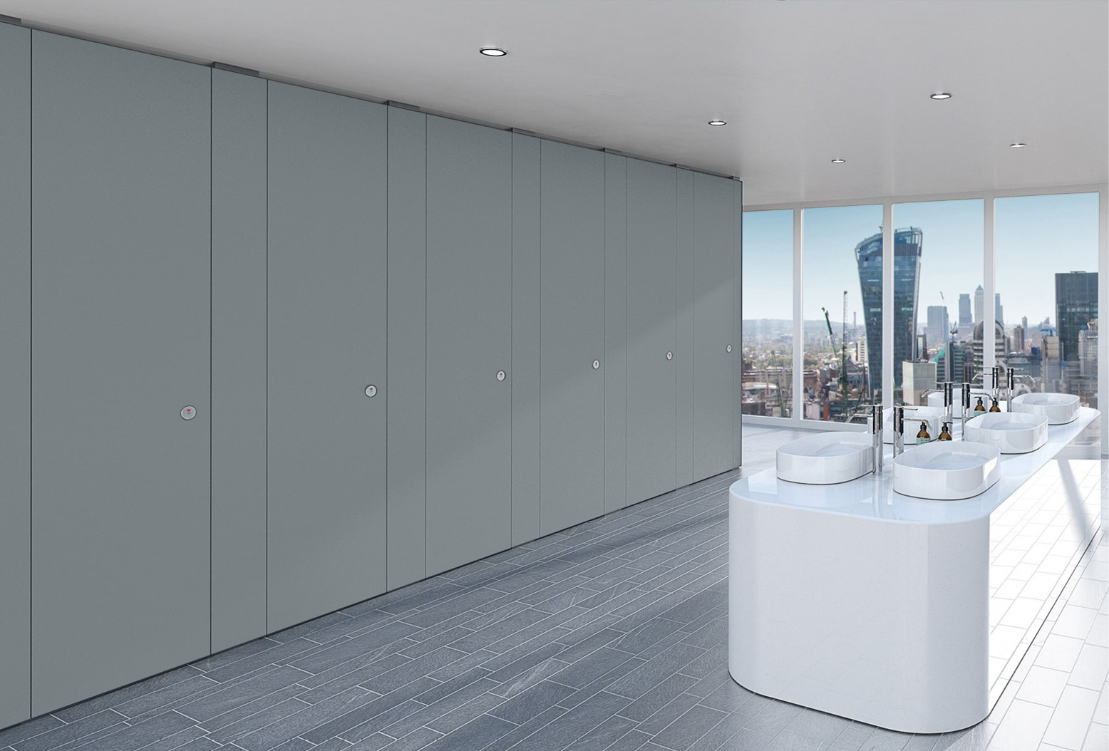 Venesta Washrooms Toilet Cubicles Export Sylan Colour Coat