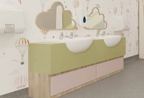 Venesta Washrooms Childrens Toilet Cubicle Lollipop Vanity1