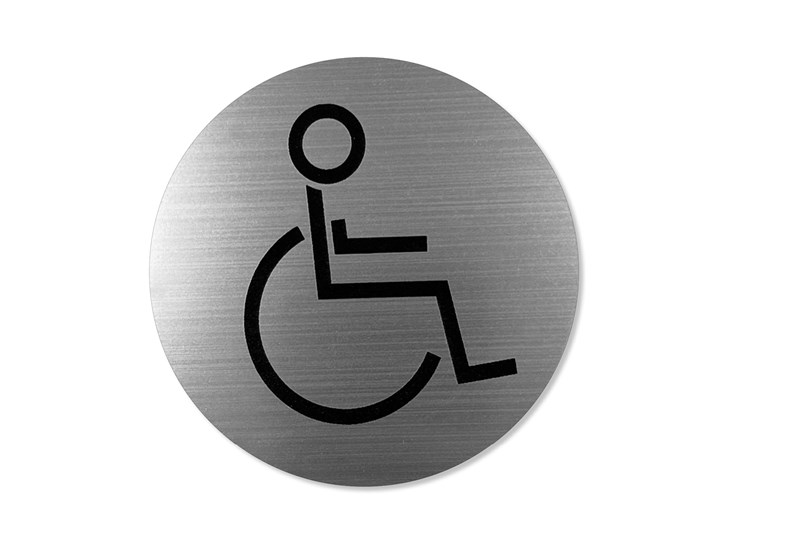 Ramp Disabled Safety Sign - 3mm Aluminium Sign - 200mm X 150mm On